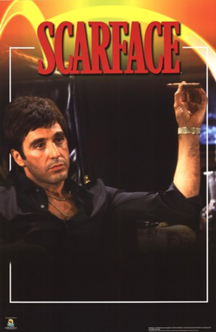 Scarface, In Chair Art Print - Iconic Movie Wall Art Décor 20 x ...
